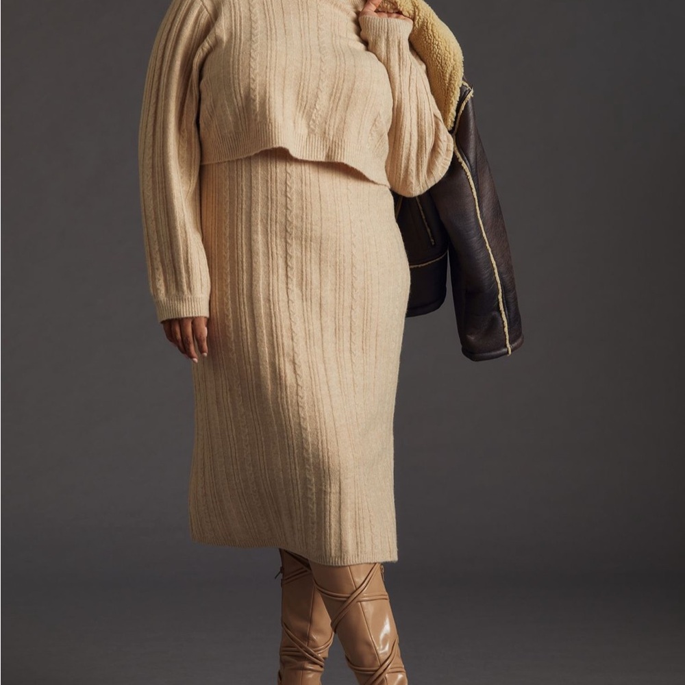 Anthropologie Current Air Layered Sweater Dress - Picture 5 of 5